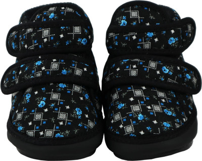 VLS Lifestyle Boys & Girls Velcro Casual Boots(Blue, Black