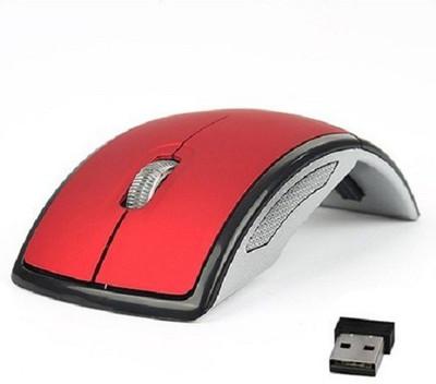 

TechGear 2.4Ghz Folding Wireless Foldable Mouse Arc Optical Usb Mouse for Laptop Notebook PC Wireless Optical Gaming Mouse(2.4GHz Wireless, Red)