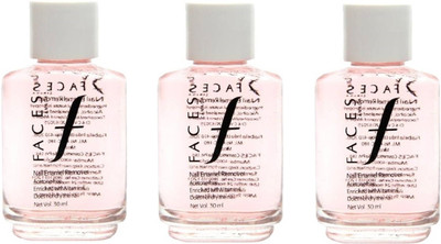 

Faces Nail Enamel remover transparent 30ml pack of 3(90 ml)