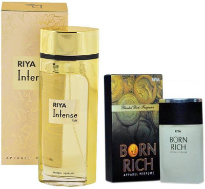 

Riya INTENSE GOLD PERFUME 80 ML +BORN RICH PERFUME 30 ML Eau de Perfume - 80 ml(For Men & Women)
