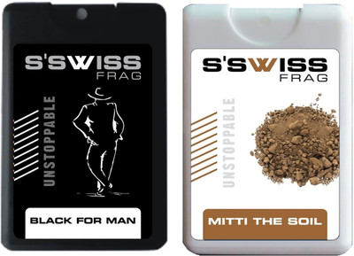 

S'SWISS BLACK FOR MAN AND MITTI THE SOIL UNSTOPPABLE Perfume - 40 ml(For Men & Women)