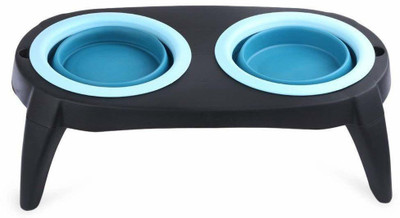 

Pets Empire Dog Bowls Silicone Collapsible Pet Feeder Bowls Travel Double Cup Dish Dog Bowl Washable, Non Corrosive Rust Proof Raised Dog Feeding Station with Non Slip Stand Removable Pet Bowls- Color May Vary Round Silicone Pet Bottle(NA L Multicolor)