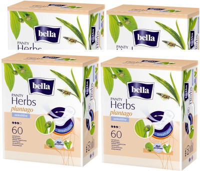 

BELLA Herbs Sensitive Panty Liners - 240 Pieces (Plantago) Pantyliner(Pack of 4)