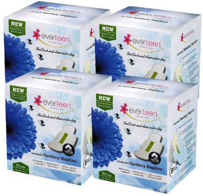 

everteen Cotton Sanitary Napkin Sanitary Pad(Pack of 4)