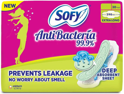 

sOFY New Pack Antibacteria Extra Long Pads - 30 Count Sanitary Pad(Pack of 30)