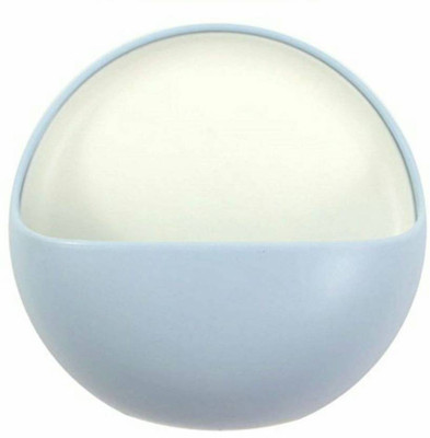 

IBS Plastic Round Shape Wall Mounted Soap Holder Suction disc in back For Bathroom Accessories(Blue)