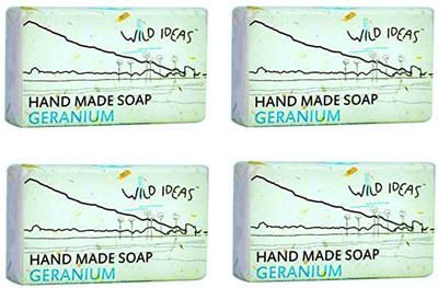 

Wild Ideas Hand-Made Soap, Geranium, 100gx4(400 g, Pack of 4)