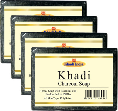 

Khadi Charcoal Soap(125 g, Pack of 4)