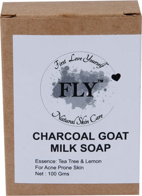 

Fly CHARCOAL GOAT MILK SOAP-Handmade Cold Processed Natural Soap(100 g)