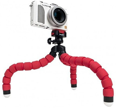 

Aerizo Universal Flexible Tripod with Mobile Clip Holder & Long Screw Mobile Holder 360 degree Rotational Octopus Type Tripod(Red, Supports Up to 700 g)