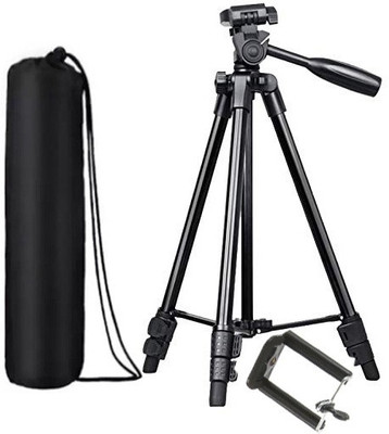 

CASADOMANI New Arrival 3120 Portable and Foldable Camera - Tripod with Mobile Clip Holder Bracket, Stand with 3-Dimensional Head Tripod(Black, Supports Up to 1500 g)
