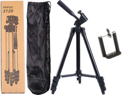 

Blue Birds Premium Quality Tripod Stand 360 Degree 3120 Portable Digital Camera Mobile Stand Holder Camcorder Tripod Stand Lightweight Aluminum Portable Three-way Head Compatible Mobile holder for All Smartphone Tripod(Black, Supports Up to 1500 g)