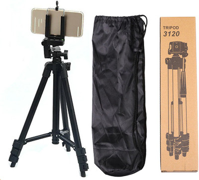 

BUY SURETY New Collection Tripod Stand 360 Degree 3120 Portable Digital Camera DSLR Mobile Stand Holder Tripod Stand Lightweight Aluminum Flexible Portable Three-way Head Compatible Tripod Mobile Holder All mobile, camera Tripod(Black, Supports Up to 1500