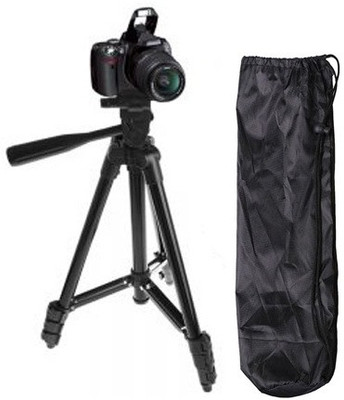 

CASADOMANI High Quality Tripod-3120 Portable Adjustable Aluminum Lightweight Camera Stand With Three-Dimensional Head & Quick Release Plate 360 Degree Tripod and mobile holder For Video Cameras and mobile Tripod(Black, Supports Up to 1500 g)