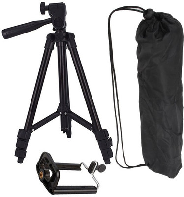 

Blue Birds New Arrival Tripod Stand 360 Degree 3120 Portable Digital Camera Mobile Stand Holder Camcorder Tripod Stand Lightweight Aluminum Portable Three-way Head Compatible Mobile holder for All Smartphone Tripod(Black, Supports Up to 1500 g)