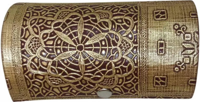 

DC Stylish Golden Bangles Box With 2 partition Size( 16*8) Bangles Box Vanity Box (Golden) bangle box Vanity Box(golden)