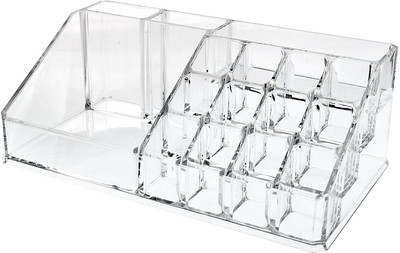 

JETWAL 16 Compartment Cosmetic Makeup Jewelry Lipstick Storage Organiser Holder Box Makeup, Lipstick, palettes, foundations, bronzers, blushes, primers, powders, jewelry, accessories, keepsakes, perfume bottle, jewellery, eyeliners, hairspray, makeup brus