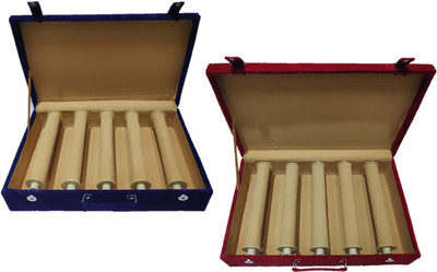 

Addyz Pack of 2 Pieces Bangle box 5 rod jewelry kit Vanity Box(Red, Blue)