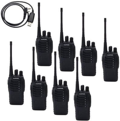 

Aliyan Shop Portable FM Transceiver Handheld Walkie Talkie/Two-Way Radio (Black)(Pack of 8) Walkie Talkie(Black)