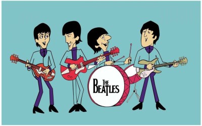 The Beatles Poster | beatles posters | beatles music poster | beatles musical band poster Paper Print(12 inch X 18 inch, Rolled)