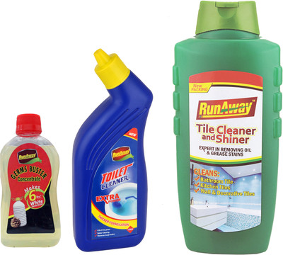 

Runaway Tile&floor cleaner with toilet cleaner combo offer Regular(600 ml, Pack of 3)