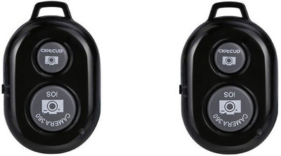 

Zikani Taste of Yours SET OF 2PC Camera Wireless Bluetooth Remote Controler Shutter For Selfie Stick-Tripod-Samrt Phone Camera Remote Control Camera Remote Control(Black)