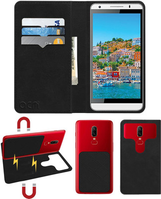 ACM Flip Cover for Intex Aqua Star 2(Black, Cases with Holder, Pack of: 1)