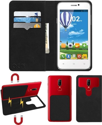 ACM Flip Cover for Iball Andi 4.5 Ripple 3g(Black, Cases with Holder, Pack of: 1)