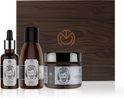 

The Man Company Almond & Thyme Complete Premium Beard Growth Kit - Beard Wash (100ml), Beard Oil (30 ml), Beard Wax (50gm)(Set of 3)