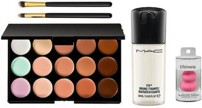

Ultimate Sponge Puff, Fix + Brume, Concealer Palette, Makeup Brush 2(Set of 5)