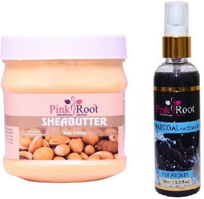 

Pink Root SHEA BUTTER CREAM 500GM WITH DIAMOND FACE WASH 100ML(Set of 2)