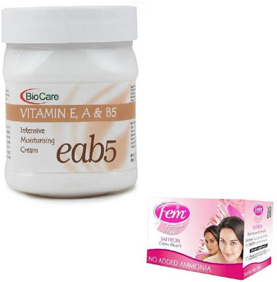 

Biocare VITAMIN EAB5 CREAM 500GM WITH FEM SAFFRON BLEACH 64GM(Set of 2)