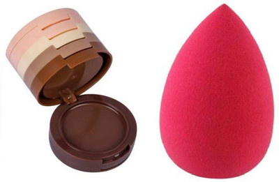 

RTB 5 IN 1 CREAM HIGHLIGHT CONTOUR PALETTE CONCEALER WITH SPONGE(Set of 2)