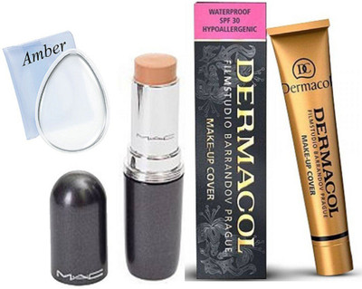 

Amber Silicon puff, make up cover foundation with stick concealer(Set of 3)