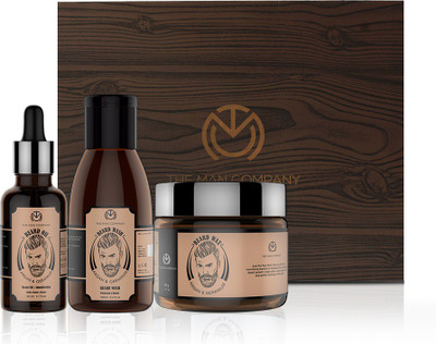 

The Man Company Argan & Geranium Premium Beard Nourishment Kit - Beard Wash (100ml), Beard Oil (30 ml), Beard Wax (50gm)(Set of 3)