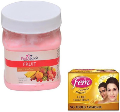 

Pink Root FRUIT CREAM 500GM WITH FEM GOLD BLEACH 30GM(Set of 2)