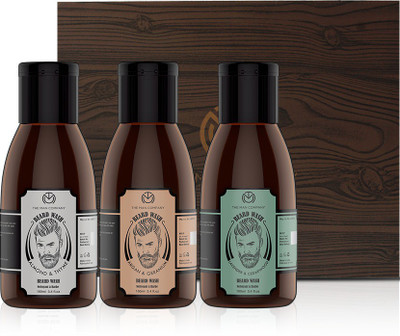 

The Man Company Beard Wash Combo gift set - Almond & Thyme (100ml), Lavender & Cedarwood (100ml), Argan & Geranium (100ml)(Set of 3)