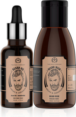 

The Man Company Argan & Geranium Beard Oil (30ml) & Wash Combo (100ml)(Set of 2)