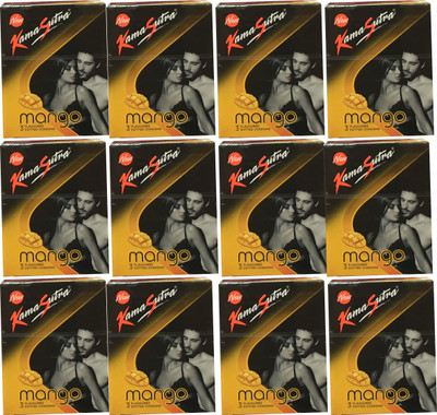 KamaSutra MANGO PACK OF 12 Condom(Set of 12, 36S)