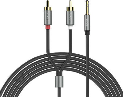

HOCO UPA10 RCA Audio Video Cable(Compatible with mobile, Black)