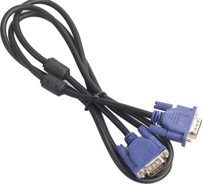 

RIVER FOX 15 Pin Male To Male 1.5 Meter VGA Cable For Computer Monitors, Televisions,Desktop, Laptop, Projector VGA Cable(Compatible with DESKTOP, LAPTOP, MONITOR, PROJECTOR, TELEVISION, Black, Blue)