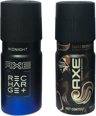 

AXE MIGNIGHT , DARK TEMPTATION (PACK OF 2) Deodorant Spray - For Men(150 ml, Pack of 2)