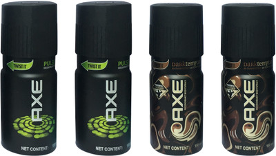 

AXE 2 PULSE , 2 DARK TEMPTATION (PACK OF 4) Deodorant Spray - For Men(150 ml, Pack of 4)