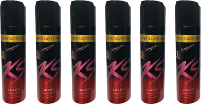

KamaSutra SPARK (BIG) (PACK OF 6) Deodorant Spray - For Men & Women(260 ml, Pack of 6)