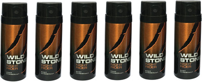 

Wild Stone NIGHT RIDER ( PACK OF 6) Body Spray - For Men & Women(150 ml, Pack of 6)