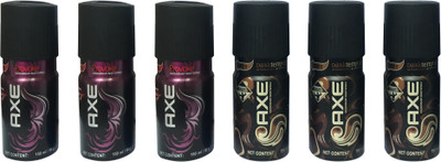 

AXE 3 ROVOKE , 3 DARK TEMPTATION (PACK OF 6) Deodorant Spray - For Men(150 ml, Pack of 6)