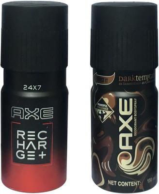 

AXE 24X7 , DARK TEMPTATION (PACK OF 2) Deodorant Spray - For Men(150 ml, Pack of 2)