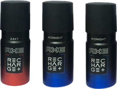 

AXE 1 24X7 , 2 MIDNIGHT(PACK OF 3) Deodorant Spray - For Men(150 ml, Pack of 3)