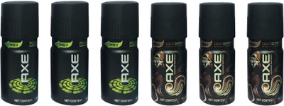 

AXE 3 PULSE , 3 DARK TEMPTATION (PACK OF 6) Deodorant Spray - For Men(150 ml, Pack of 6)