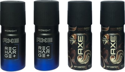 

AXE 2 MIGNIGHT ,2 DARK TEMPTATION (PACK OF 4) Deodorant Spray - For Men(150 ml, Pack of 4)